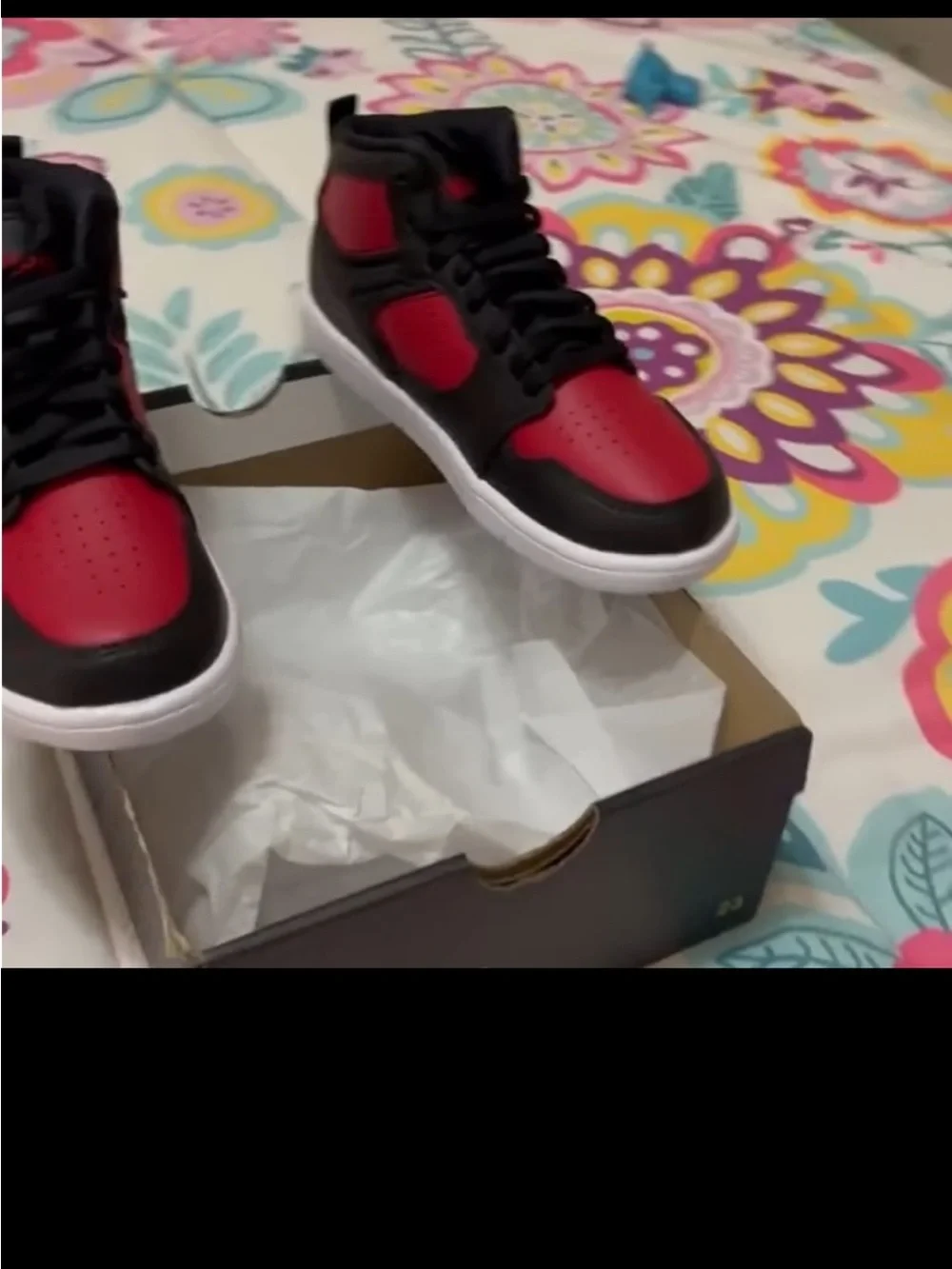 Kids Jordan High-Top Sneakers in Red and Black